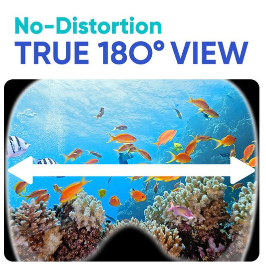 מסכת שנורקל מקצועית מלאה של Platinum Arowana® - שחור