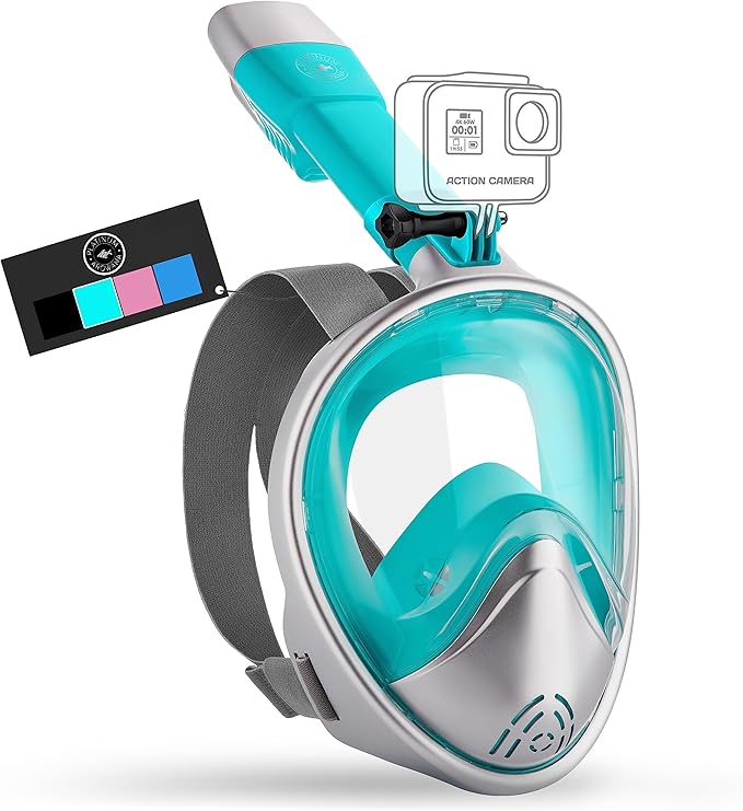 מסכת שנורקל מקצועית מלאה של Platinum Arowana® - טורקיז